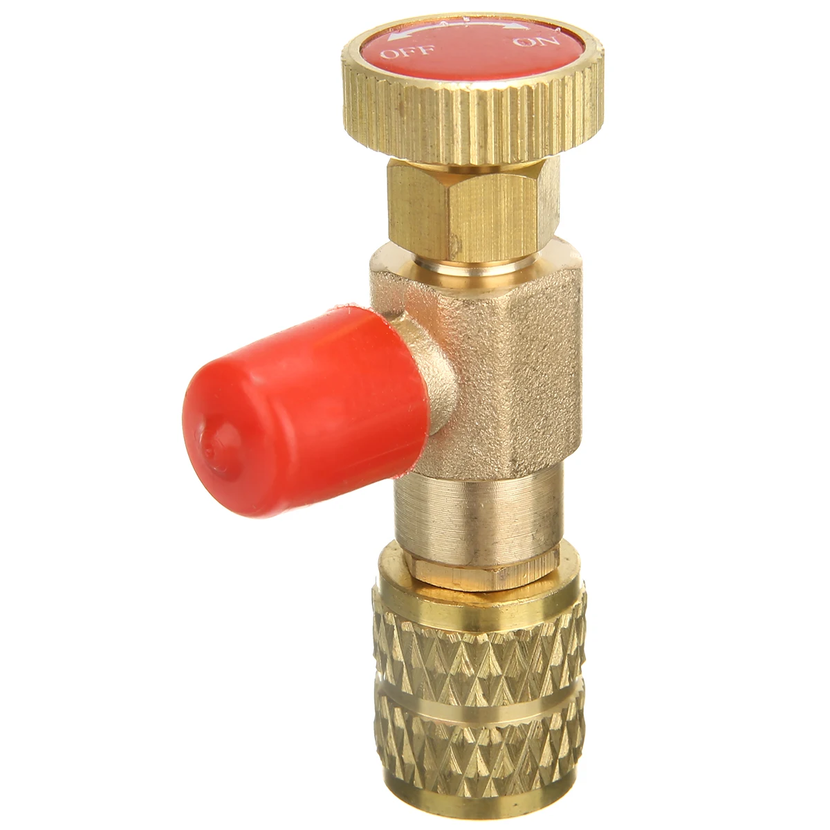 DONGMAO Air conditioning Refrigerant Valve Adapter 1/4 SAE Male to 5/16 SAE Female Charging Hose Flow Control Valves R410A 