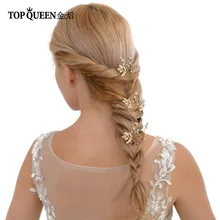 TOPQUEEN HP61 свадебные аксессуары для головных уборов головной убор с бриллиантом Золотой диадема для девушки принцесса Быстрая свадебные шпильки