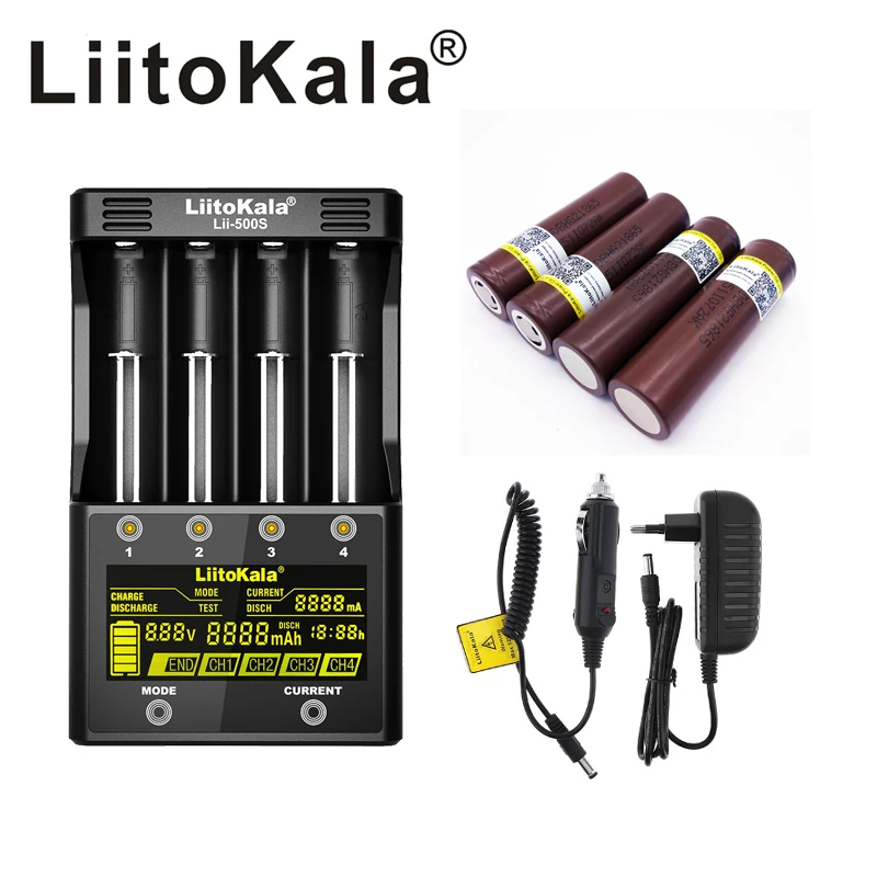 Зарядное устройство LiitoKala lii-500S 3 7 в 18650 26650 4 шт. LGDBHG2 3000 мА · ч высокая мощность