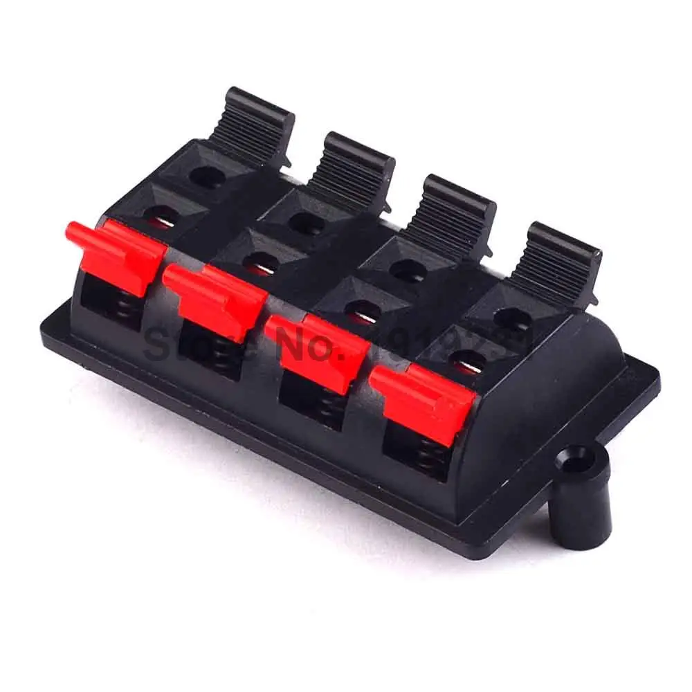 

5PCS Double Row 8 Positions (side/curved foot) Connector Terminal Push in Jack Spring Load Audio Speaker Terminals