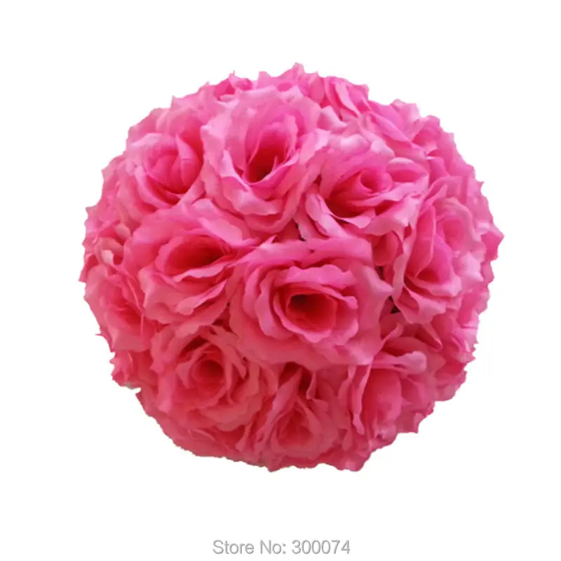 B003 Deep pink artificial flower ball for wedding