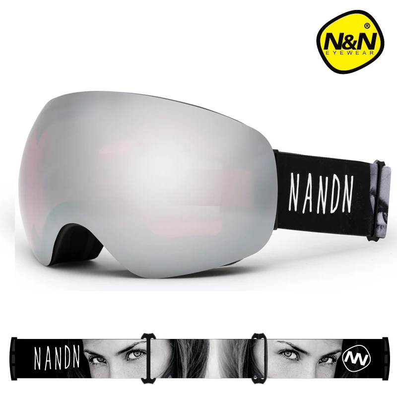 Nandn Snow Glasses Large Lens Anti-fog Man Women Ski Goggles Big Ski Mask Snow Snowboard Goggles 2