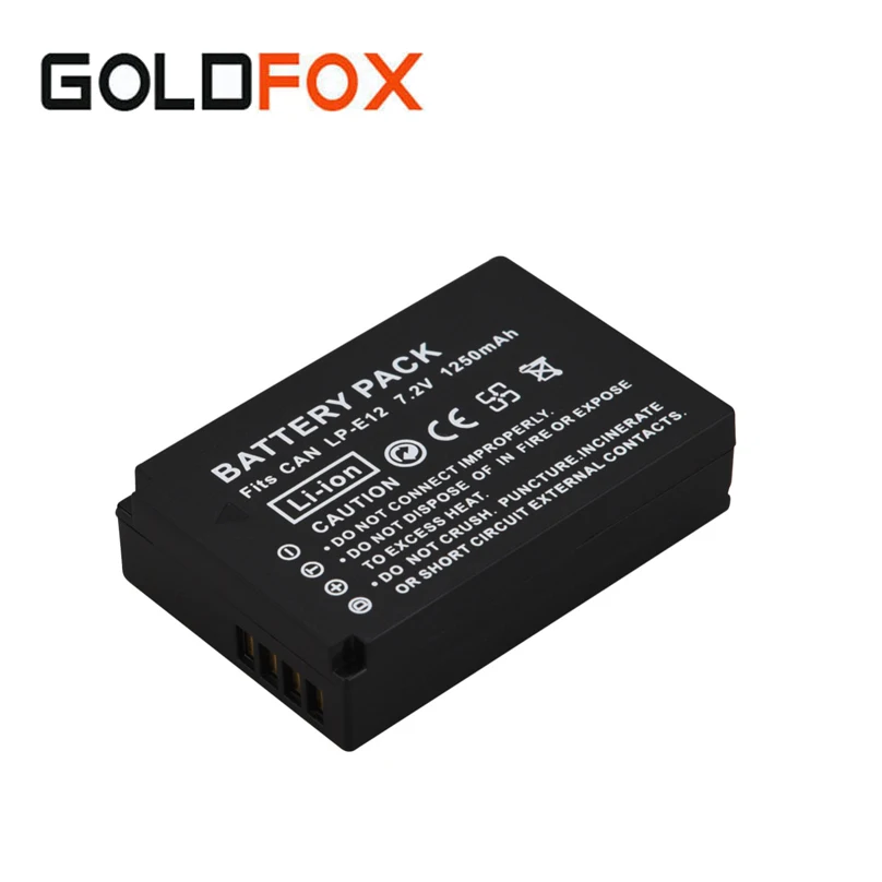 Для Canon Camera 1250mAh LP E12 LPE12 Li Ion Battery для 100D Kiss X7 Rebel SL1 EOS M10 DSLR Digital Pack|battery for canon|digital batteryeos
