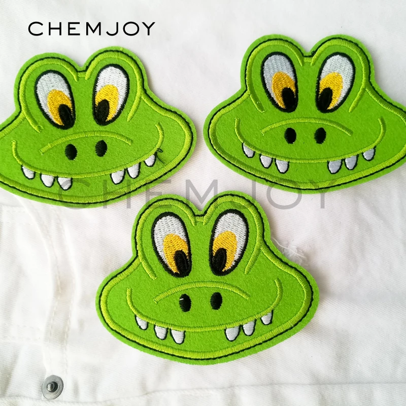 

Cartoon Crocodile Embroidery Patch for Clothes Iron on Ironing Stickers Applications for Clothes Biker Patch Shoes Bags Badges