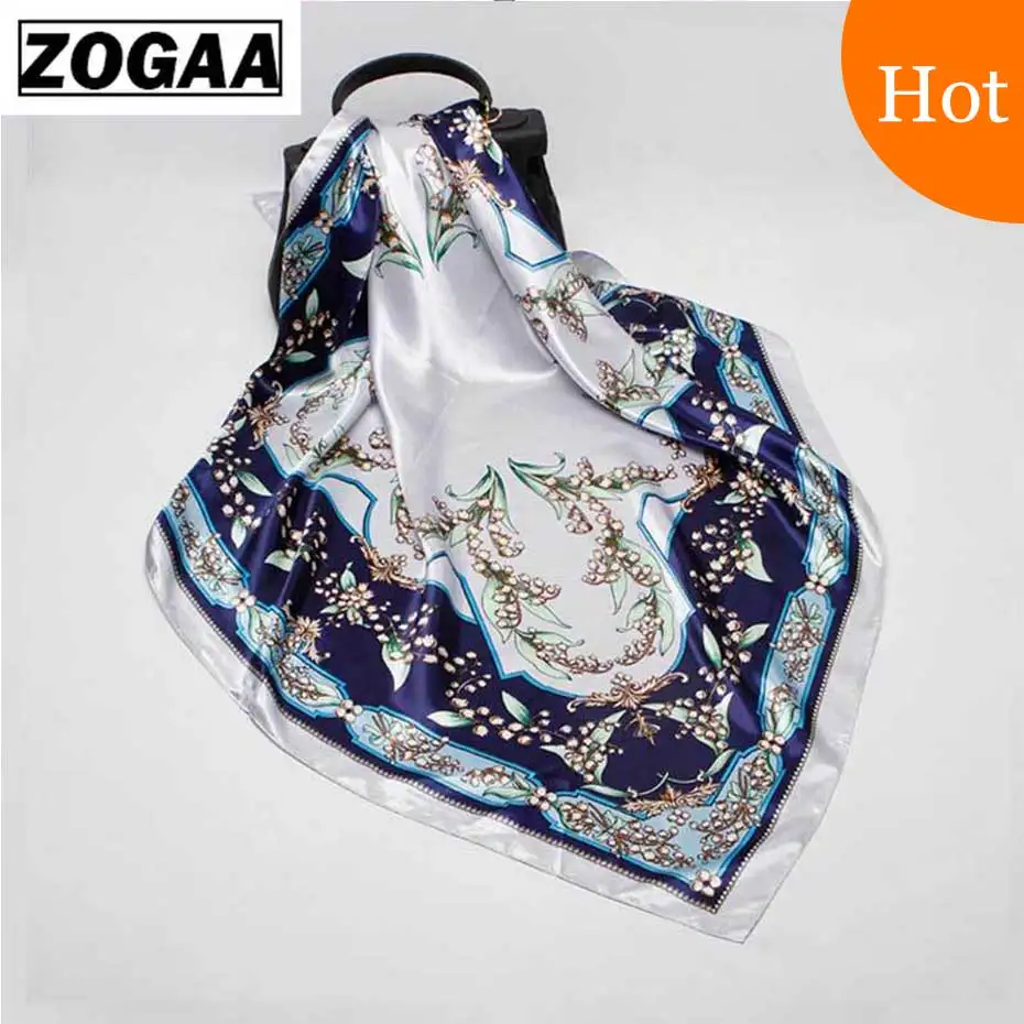 

40 Styles Women Girl Elegant Printing Silk Scarves 2019 Fashion Spring and Summer Business Square Scarf 90*90CM Scarf Gifts