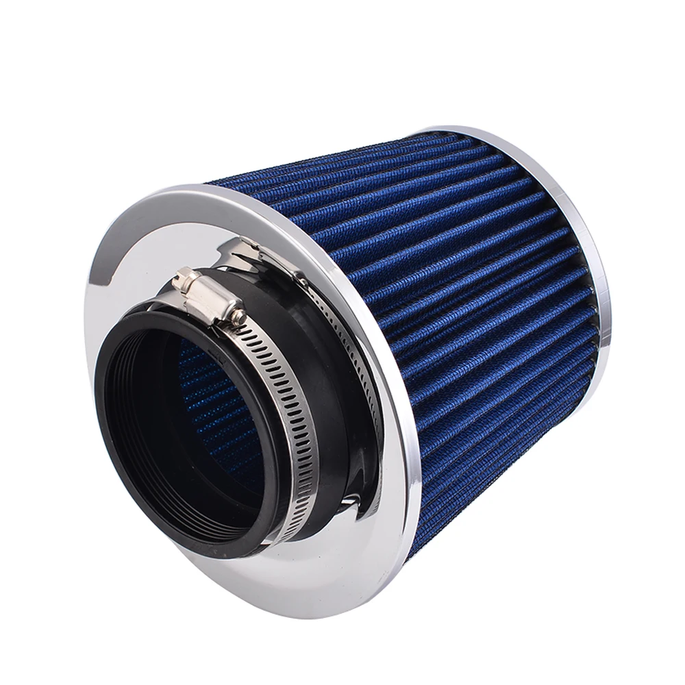 Entrada de aire 75mm filtro de aire del coche cono accesorios de automóvil para tomas de aire frío 1 piezas
