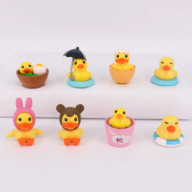 Buy 8pcs 3 4cm Yellow Duck Action Figure Toys Rabbit