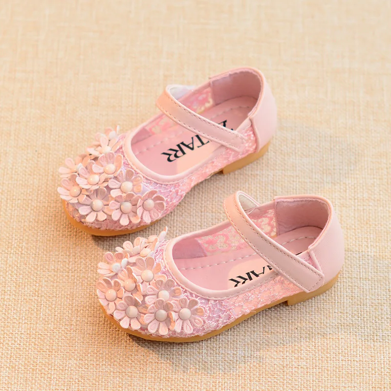 2018 Summer Girls Sandals Flower Shoes Toddler Kids Girls Princess Beach Sandals Kids Shoes For Girls Size 21-30 S8S01 (1)