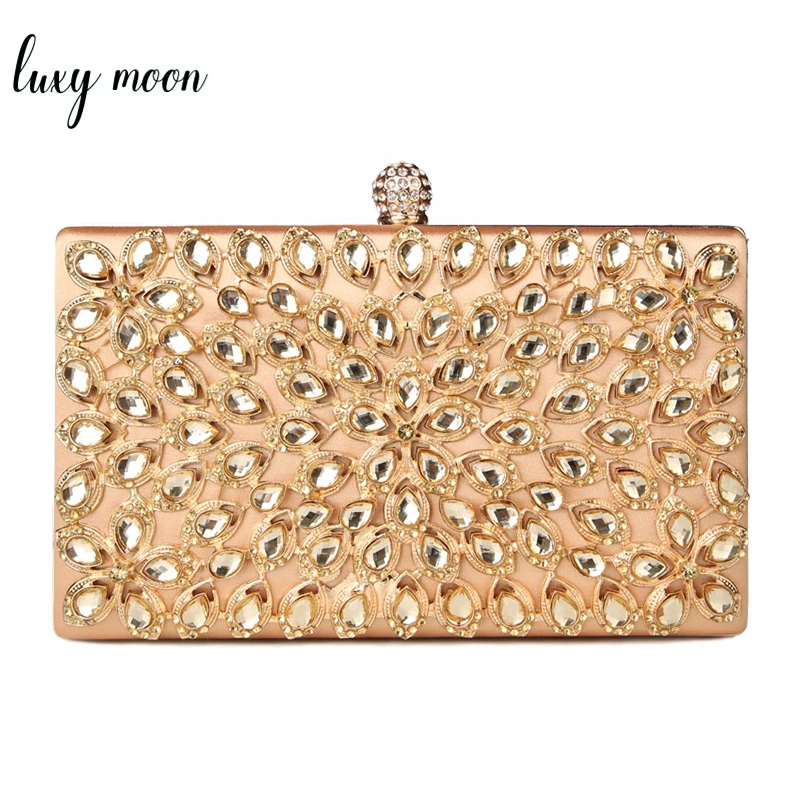 

Luxury Rhinestone Evening Bags For Women Elegant Clutch Bags Banquet Handbags Lady Day Clutches Purse Metal Chain Shoulder Bag