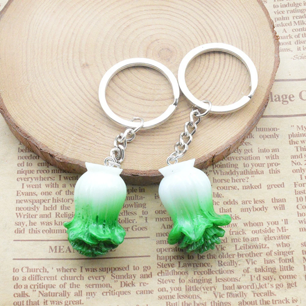 

10 PCS NEW coming Vegetables keyring resin Bag Key Ring Emulation Vegetables Keychain Jewelry Gift