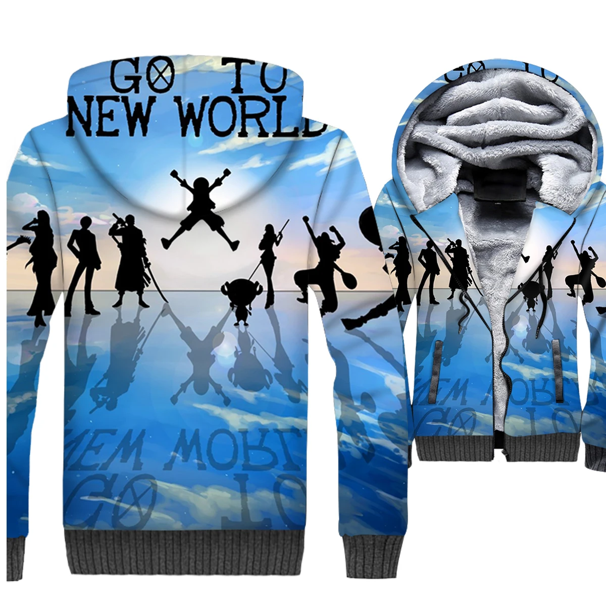 2019 мужские утепленные пальто swag брендовые толстовки зимняя уличная Толстовка Наруто 3D принт аниме одна деталь куртки хипстер с капюшоном