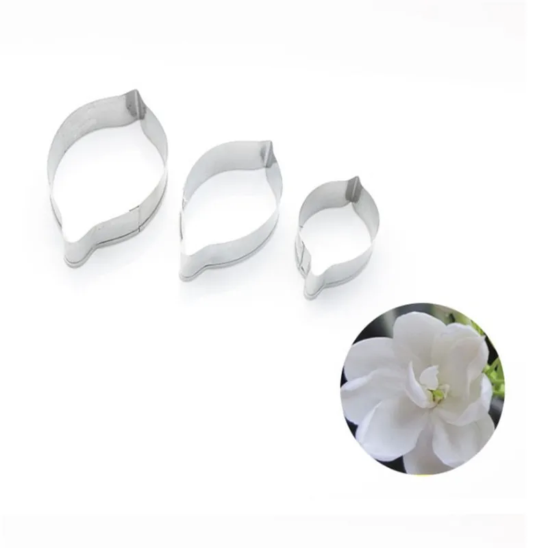 

3pc/set Jasmin Petal Cookie Cutter Fondant Cake Mold Flower Stainless Steel Weeding Cake Decorating Tools Baking Pastry Kitchen