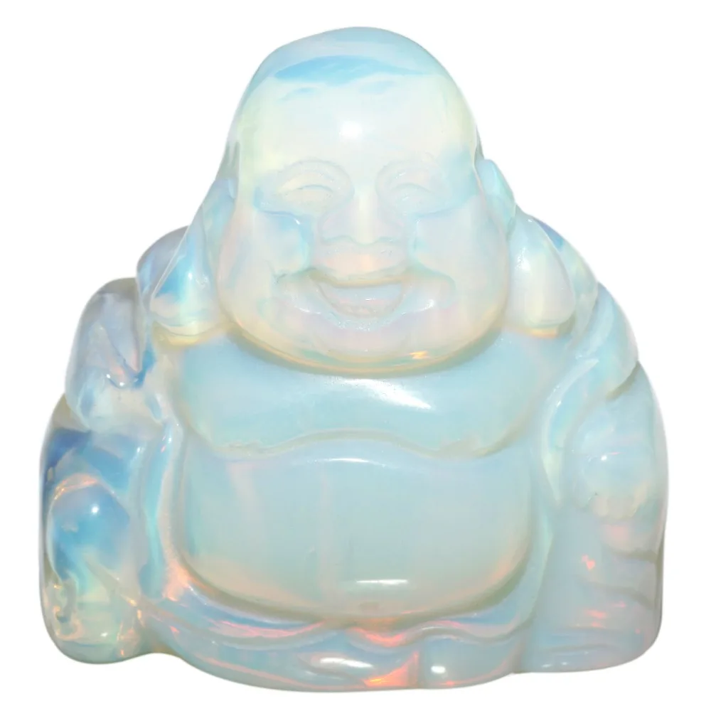 TUMBEELLUWA 1 5 &quotОпалит камень счастливый Смеющийся Будда карман статуя Feng Shui фигурки