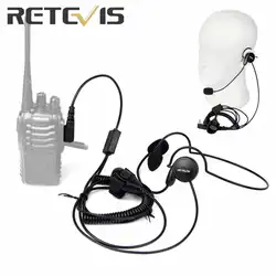 Retevis 2-контактный микрофон для наушников палец PTT гарнитура для Kenwood BAOFENG UV-5R BF-888s Retevis H777 TYT Гит-радио наушники для портативной рации