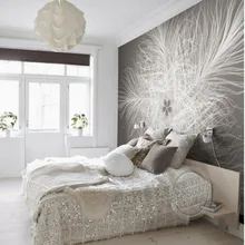 Beibehang на заказ Большая фреска Европейский простой белый перо Одуванчик декоративная живопись фон стены нетканые обои