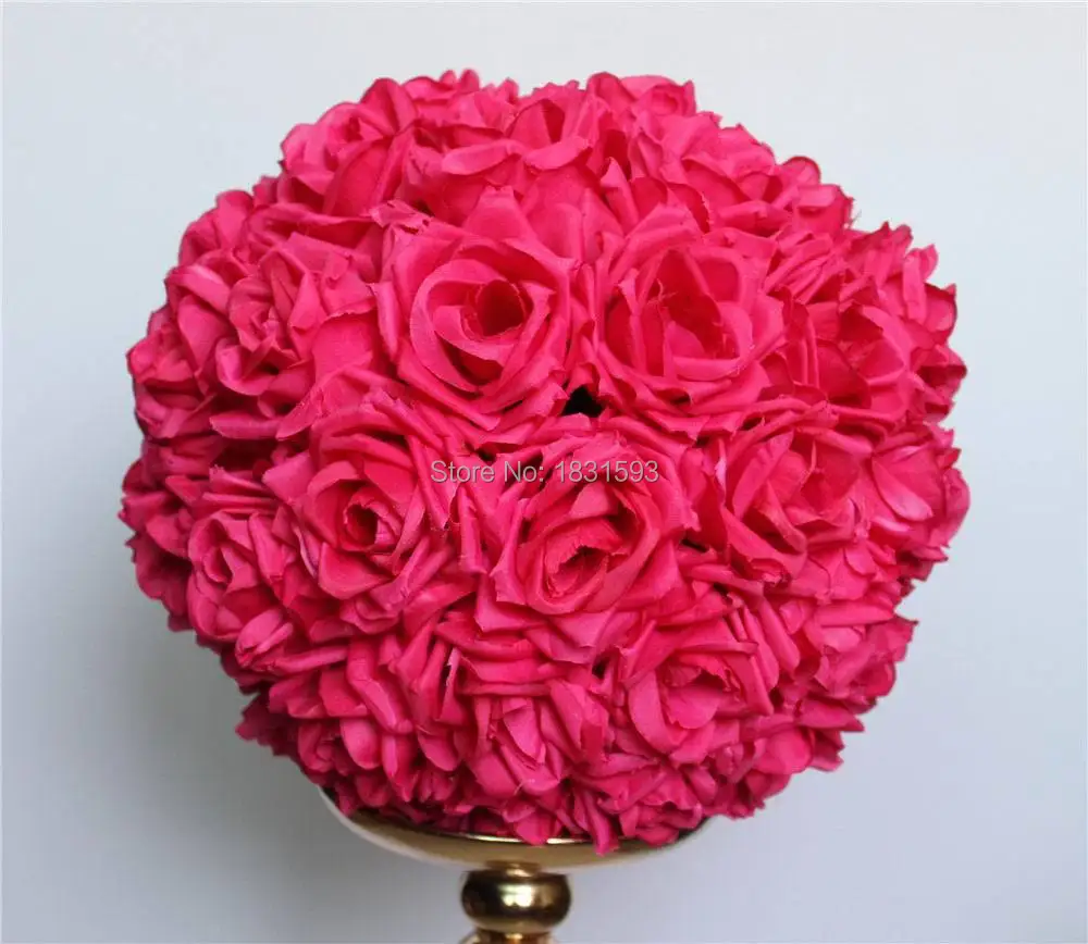 Горячая 55 см* 2 шт/партия слива/фуксия висящий цветочный шар центральная часть Шелковая Роза украшение для свадьбы целующийся шар украшение бутоны tongfeng