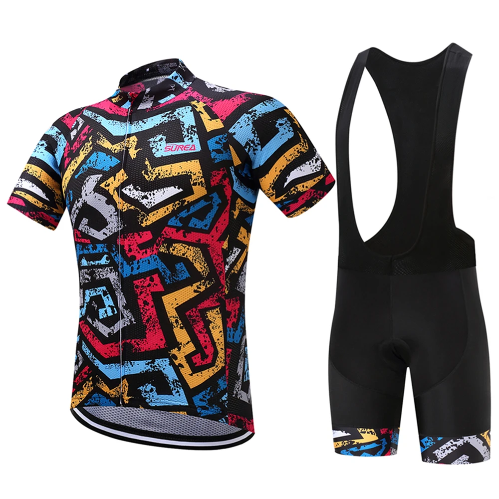 2020 New Quick Dry Men's Summer Cycling Suit Bib Shorts =