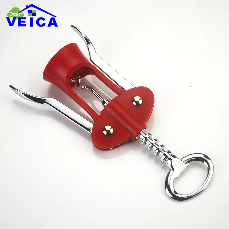 

Red Stainless Steel Metal Wine Corkscrew Multifunctional Creative Rotary Cap Cover Champagne Beer Red Wine Bottle Opener