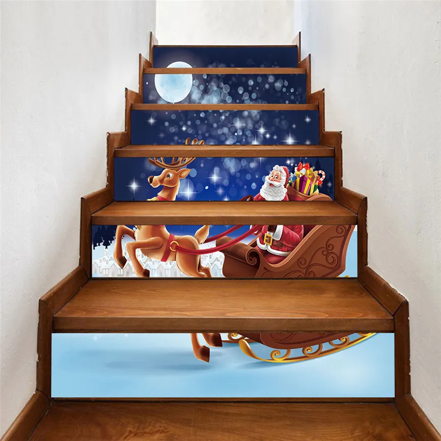 1 рулон рождественской наклейки 3D DIY Имитация лестницы наклейка s Водонепроницаемая Настенная Наклейка домашний Декор для дома enfeite De Natal