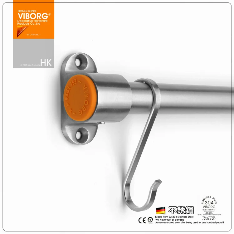 304#SS 58CM rail bar 12 hooks kitchen utensil gadget cooking tools cookware spoon knife pot pan hanger holder rack hook