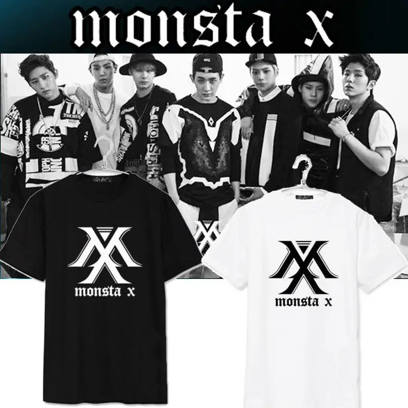 

2017 new Monsta X Camiseta EL CLAN Album KPOP Camiseta de la Camiseta Unisex I.M Shownu Jooheon Nuevo