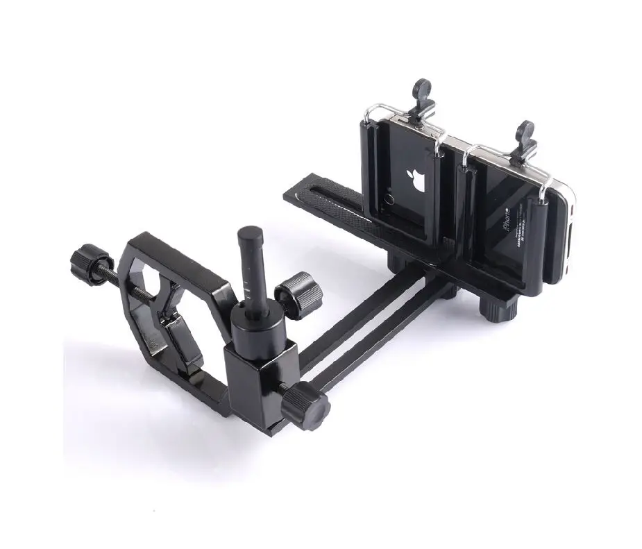 

Metal Camera Adaper for Telescope to Cell Phone and Cameras W/ 2 pcs Phone holder