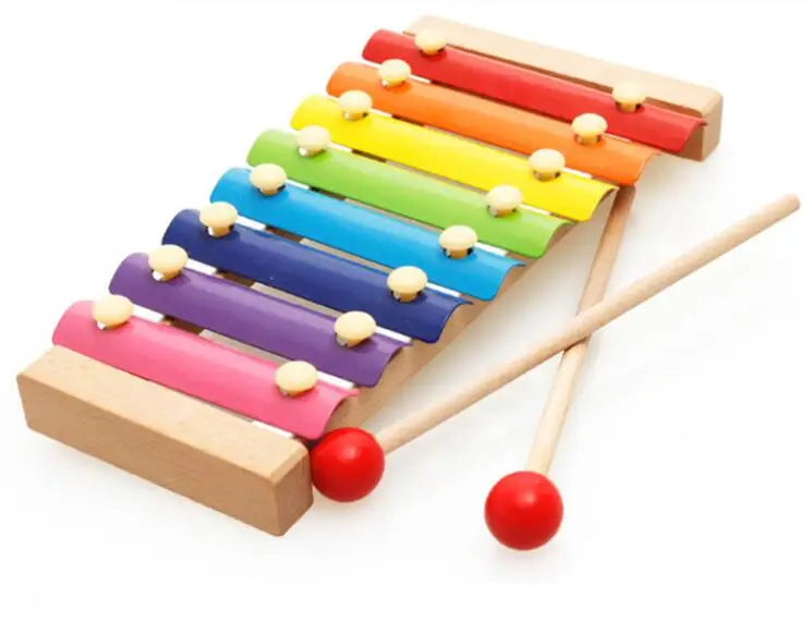 Popular 8 Tones Hand Knock Piano Xylophone Wooden Learing