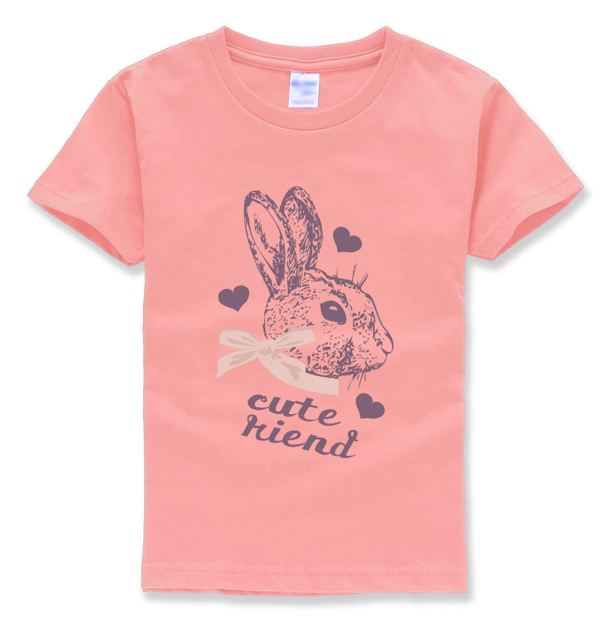 

2018 summer new fashion brand homme boys t shirts streetwear cute rabbit hipster harajuku short sleeve t-shirts kids clothes pp