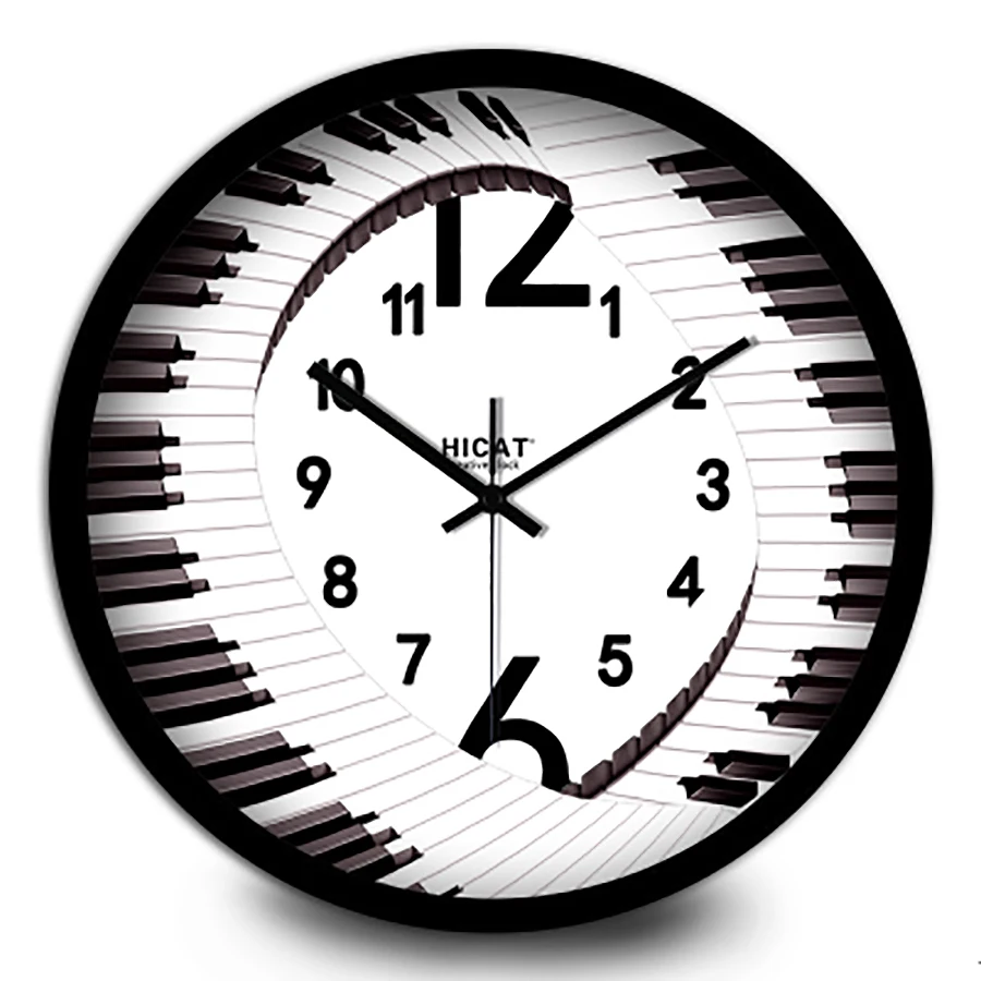 

Piano Art Wall Clock Creative Music Personalize Wall Watch Digital Unique Zegary Home Decoration Accessories Modern Wall Clocks