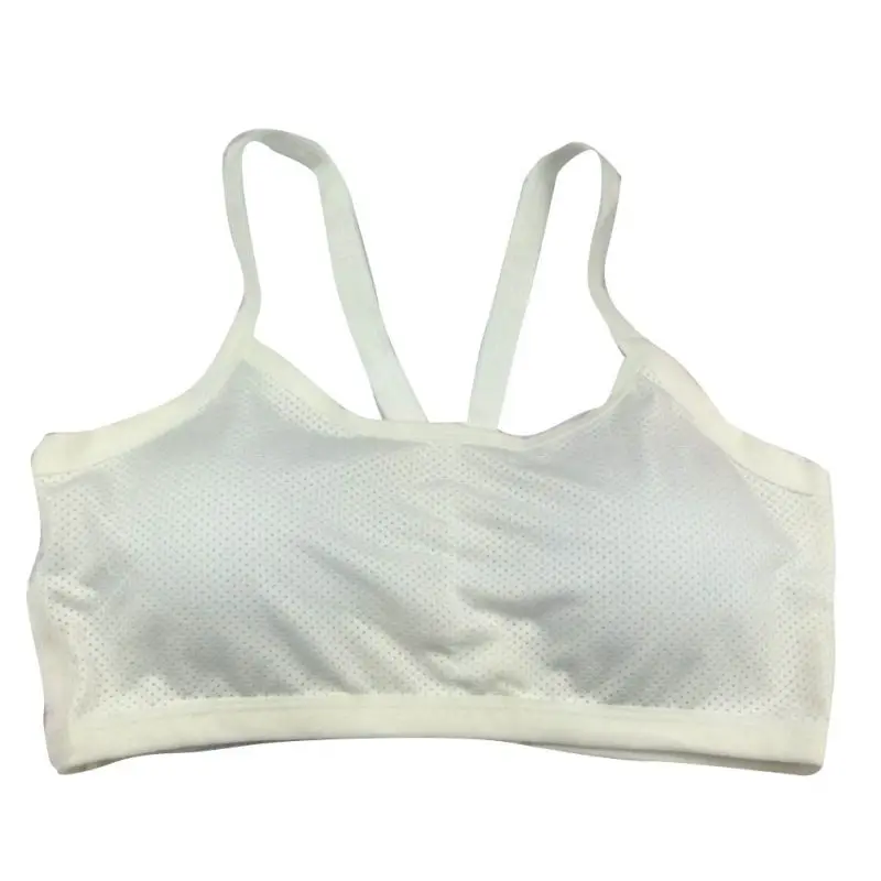 Женская сексуальная рубашка с мягкой подкладкой, бюстгальтеры с открытой спиной, безрукавка, бюстгалтер, топы - Цвет: Белый