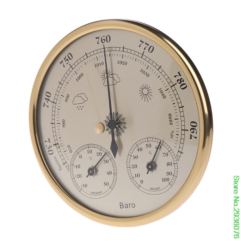 

New Arrive Wall Mounted Household Barometer Thermometer Hygrometer Weather Station Hanging Drop Shipping Support
