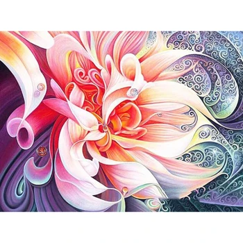 

new Full Square Diamond Painting Flower 5D DIY Diamond Mosaic Embroidery Rhinestones Decor Home Wall Stickers ll125