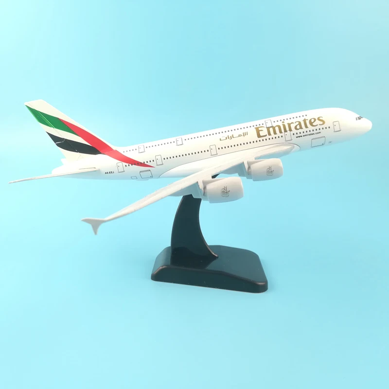 Модель самолета A380 из металлического сплава 20 см модели авиасамолетов в ОАЭ