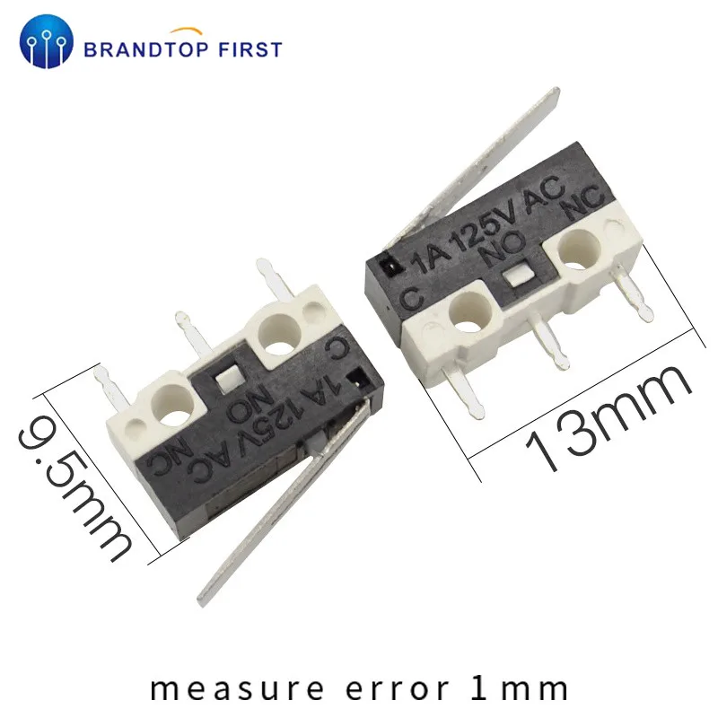 5 шт. мини микро концевой выключатель 3 шпильки PCB терминалы ролик дуги рычаг оснастки действия нажимные микропереключатели - Color: 5pcs