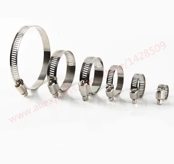 

Adjustable Type Screw Band Worm Drive Hose Clamps, Stainless steel hose Hoop Pipe Clips