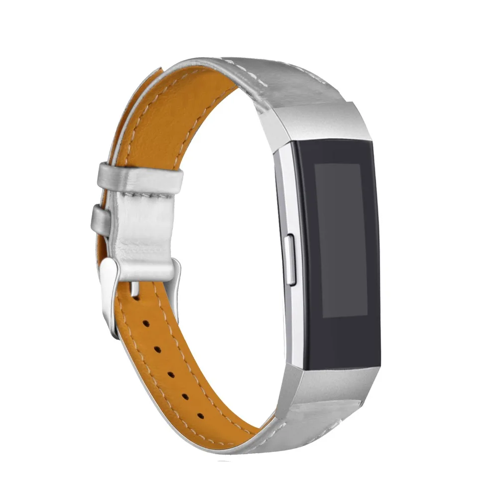 Замена Fitbit Charge 3 полосы кожаный ремешок сменный Смарт фитнес-часы с нержавеющей рамкой для Charge3
