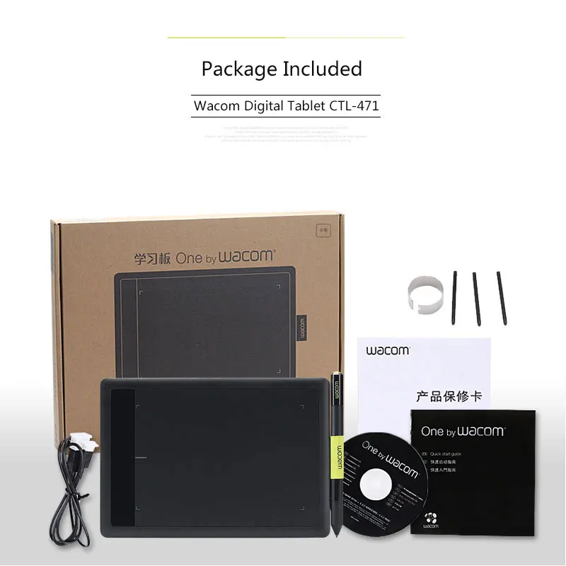 One by Wacom CTL 471 цифровой графический рисунок планшет 1024 Давление уровень Малый