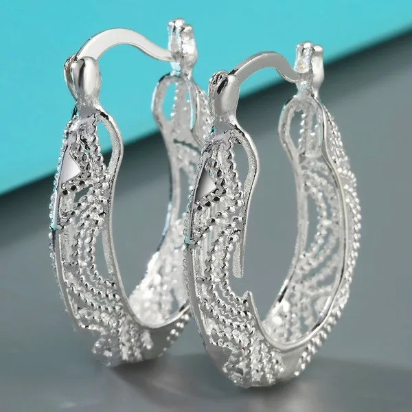 Роскошные женские маленькие жемчужные серьги-кольца, модные 925 пробы серебряные свадебные ювелирные изделия, винтажные Двойные серьги для женщин
