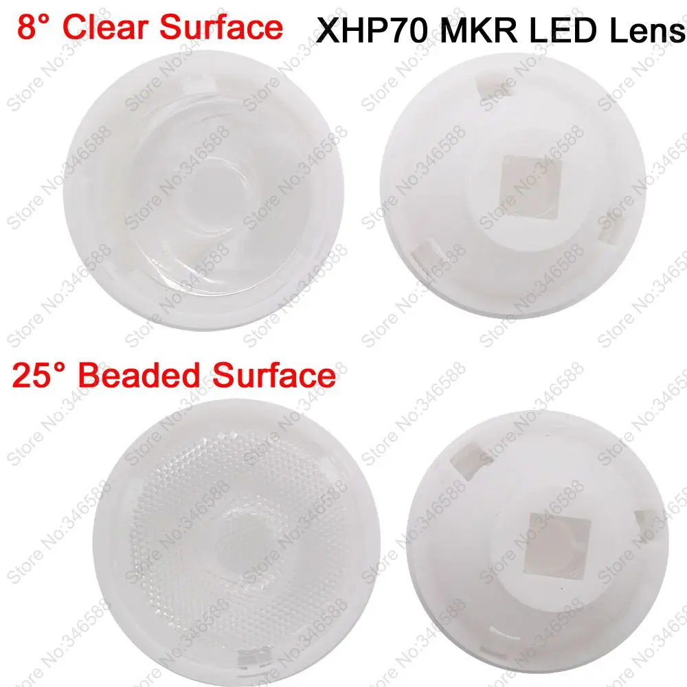 

Cree XHP70 XHP-70 MK-R MKR LED Lens 8 Degree 25 Degree Optical Grade PMMA Led Lens 32mm x 18mm Clear or Beaded Lens White Color