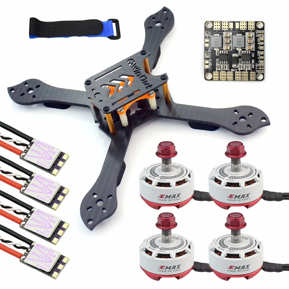 

DIY Accesory Kits 210mm X Shape Frame RS2306 Brushless Motor 30A ESC with PDB 5V BEC for FPV Racer Drone Helicopters Spare Parts