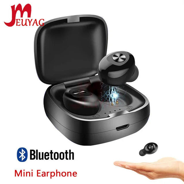 US $5.04 MEUYAG Wireless Bluetooth Earphone TWS Bluetooth 5.0 Headset Stereo HIFI Sound Sport Earbus Earphon