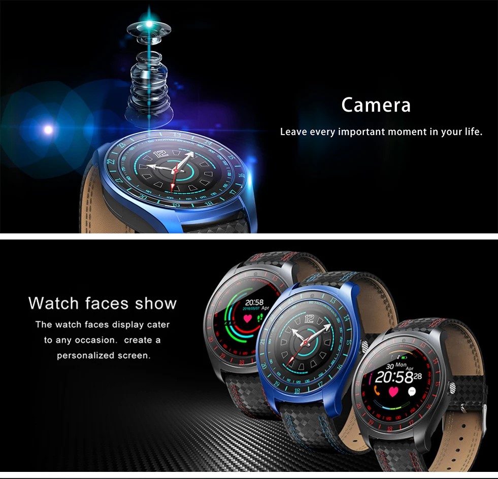 DIGOOR V10 Smart Watch Men women Pedometer Support SIM TF Card camera Heart Rate Smartwatch watch phone For Android PK Q18 DZ09 T8 (3)