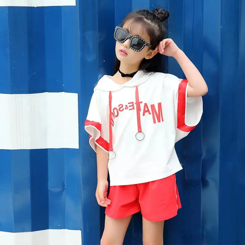 Girls Sport Suits Tracksuits For Girls Hoodie Printed Children Summer ...