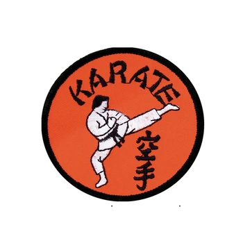 

Custom Iron On Karate Embroidered Patch badge personalize logo costomized for clubs company events sport games activities gifts