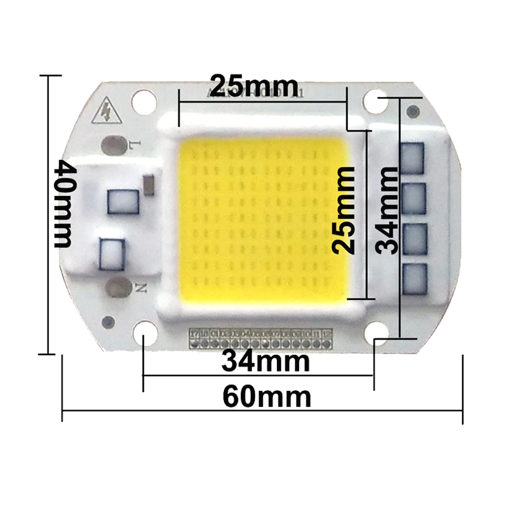 5 шт./лот светодиодный COB чип лампа 20 Вт 30 Вт 50 Вт AC110V IP65 Smart IC подходит для DIY Прожектор уличный холодный белый теплый белый