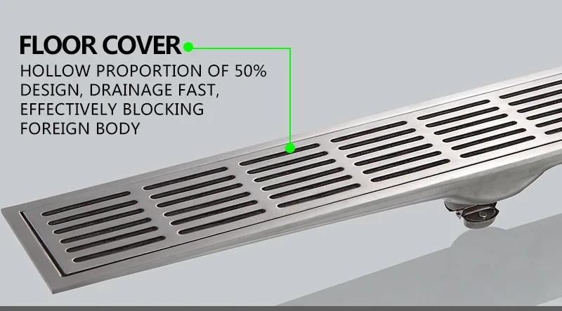 60*10 см трап "молния" стиль из нержавеющей стали 304 линейный Слив для душа вертикальный Длинный сливной фланец напольные сливы для ванной