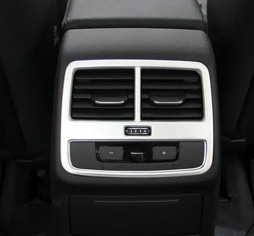 

ABS Matte For Audi A4 2016 2017 Accessories Car Back Rear Air Condition outlet Vent frame Panel Sequins Cover trim Car styling