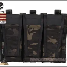 Emerson тройной Magzine чехол для AVS жилет военный охотничье снаряжение мультикам черный EM9030MCBK