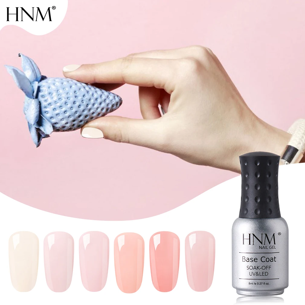 

HNM Two-step 6 Colors Series Gel Polish Soak Off UV LED Base Coat Nail Varnish Primer Gel Polish Nail Beauty Salon Manicure 8ML