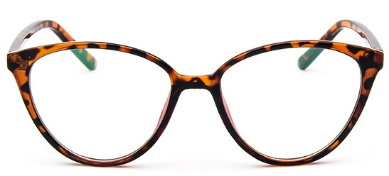 Черная оправа «кошачий глаз» очки оправа с прозрачными линзами женские Брендовые очки оптические оправы близорукость прозрачные заушники для очков - Цвет оправы: QE13-